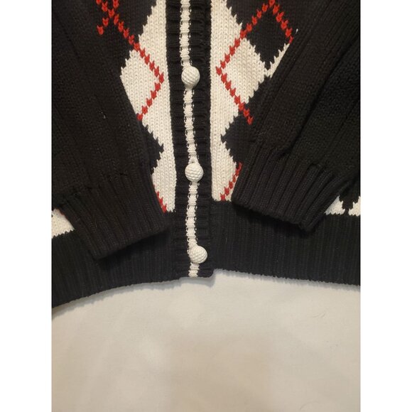 IZOD Vintage Argyle Sweater, women,s Small, 100% Cotton - Picture 7 of 11
